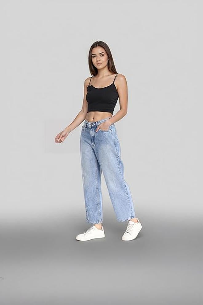 inkd جينز نسائي مريح - متوسط الارتفاع | 100٪ قطن | جينز للنساء - Image 3